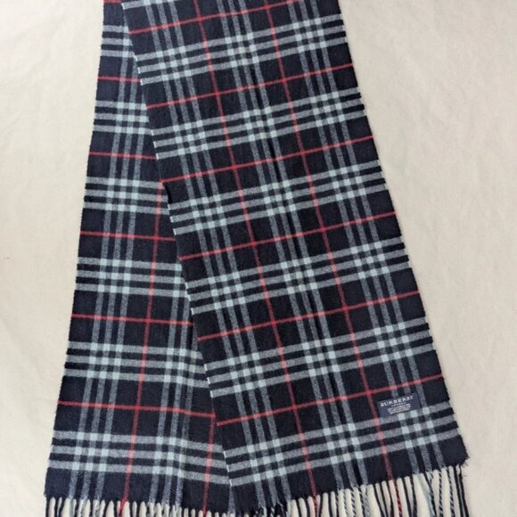 Authentic Pre-Owned Burberry Lambswool Scarf Blue – Unisex Check – Premium Wrap - Picture 3 of 7